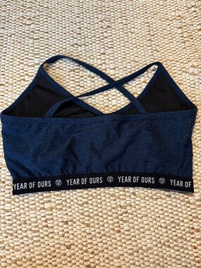 Year of Ours Women's Navy Crisscross sports  bra